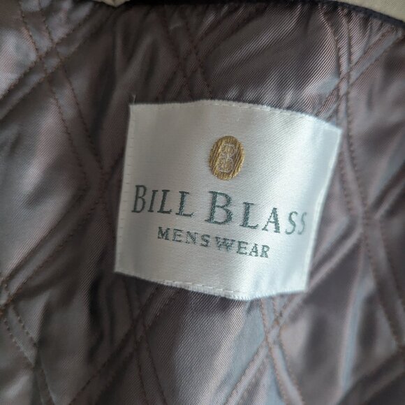 Men's Bill Blass Khaki Trench Coat w/ Wool Lining Size XL - Picture 3 of 11